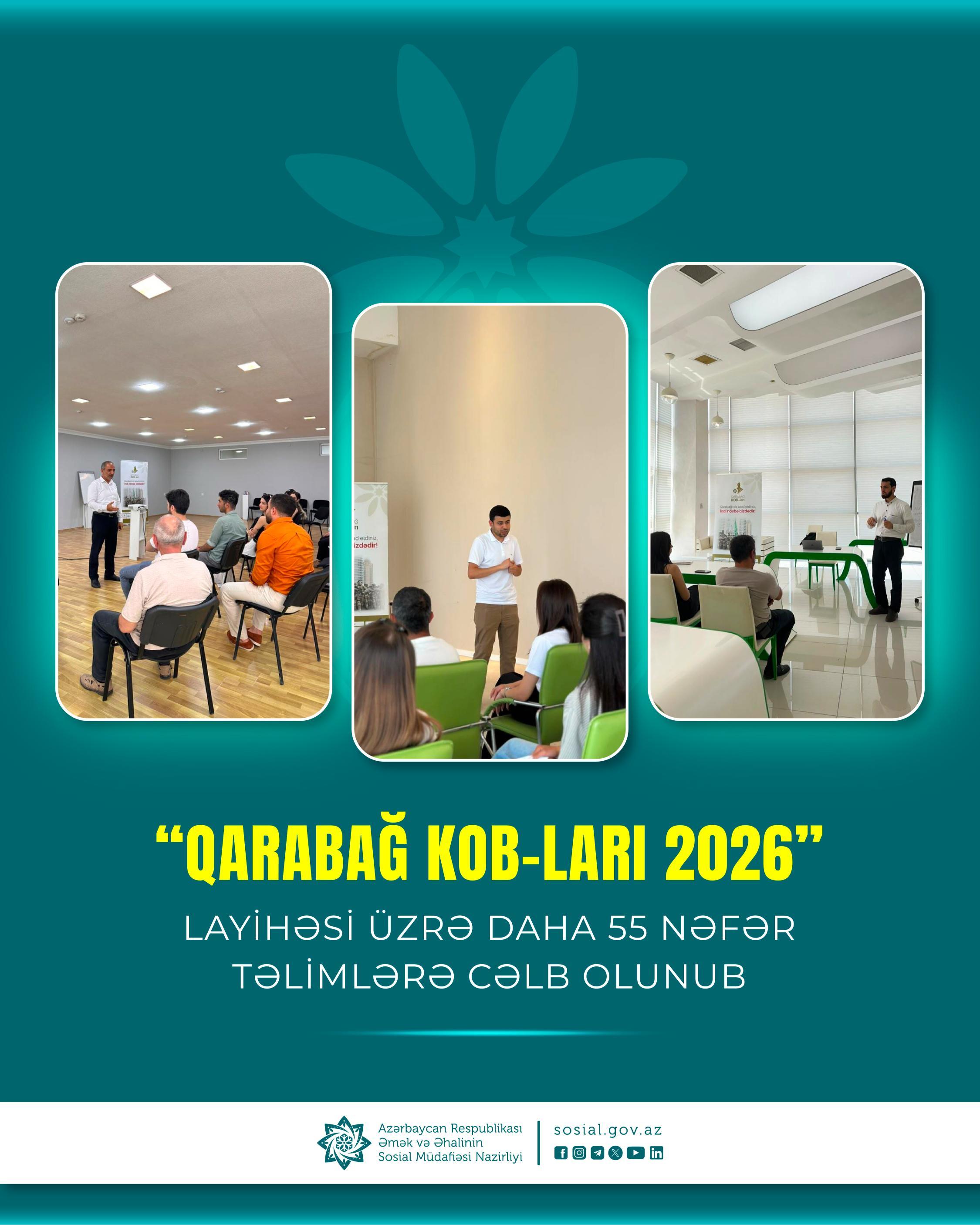 “Qarabağ KOB-ları 2026” layihəsi üzrə daha 55 nəfər təlimlərə cəlb olunub